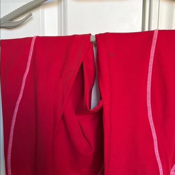 Women's Red and Pink Buff Bunny Leggings and Sports Bra - Picture 3 of 4